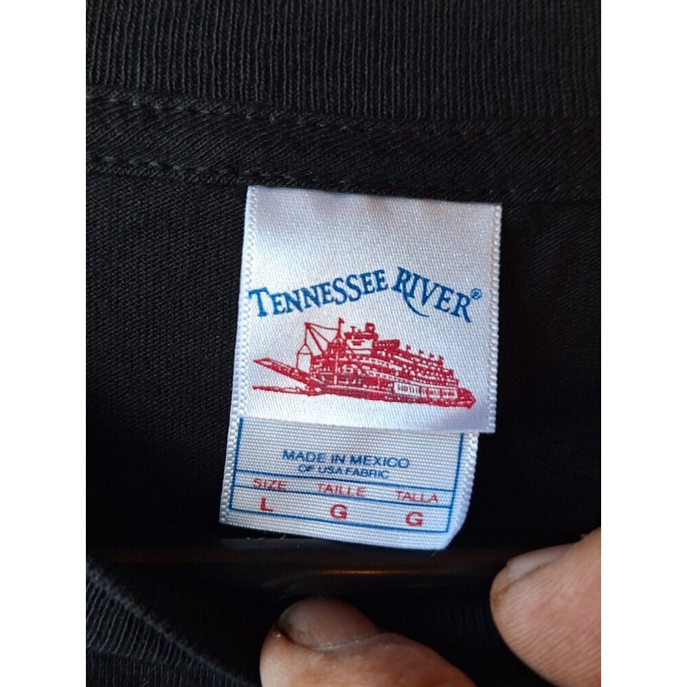 Night Demon Devil Black T Shirt Men’s Size Large Tennessee River 100% Cotton - Picture 3 of 4